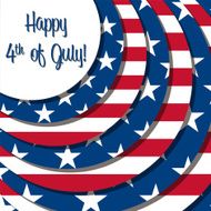 4th of July card in vector format