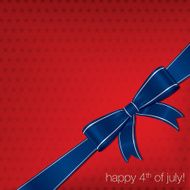 Happy Independence Day ribbon bow card in vector format N7