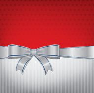 Happy Independence Day ribbon bow card in vector format N12