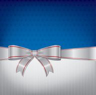 Happy Independence Day ribbon bow card in vector format N13