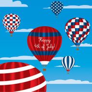 4th of July greeting card in vector format