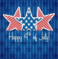 Happy Independence Day star card in vector format N2