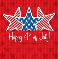 Happy Independence Day star card in vector format N3