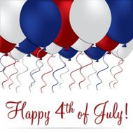 Happy 4th of July balloon card in vector format