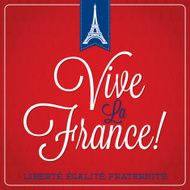 &quot;Vive La France&quot; Bastille Day card in vector format N3