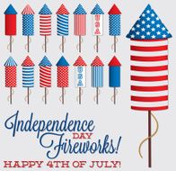 Independence Day cracker set in vector format