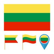 Lithuania country flag vector