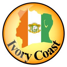 orange button with the image maps of Ivory Coast
