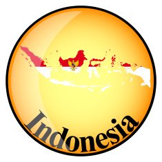 orange button with the image maps of Indonesia