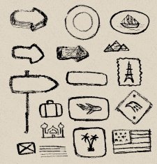 Vintage vector grunge elements