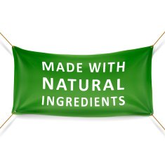 made with natural ingredients banner