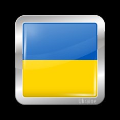 Flag of Ukraine Glossy Icons