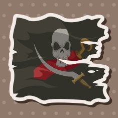 pirate flags theme elements vector eps N4