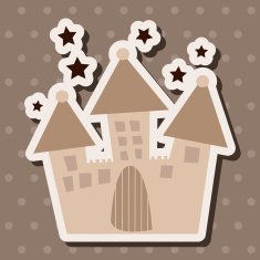 architecture castle flat icon elements eps10 N4