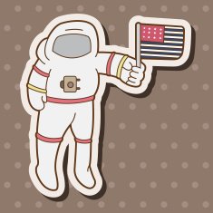 Space Astronaut theme elements vector eps10 N17