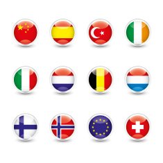 Flags in glass spheres N2