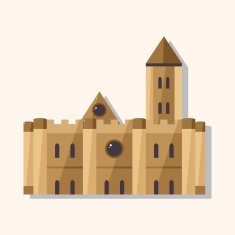 castle theme elements vector eps N41