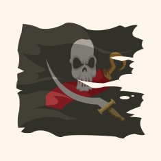 pirate flags theme elements vector eps N5