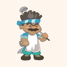 person character golfers theme elements N11