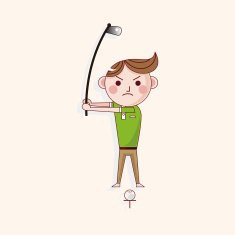 person character golfers theme elements N12