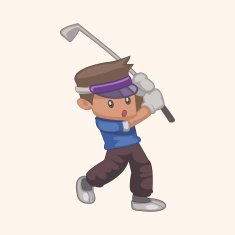 person character golfers theme elements N13