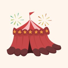circus theme tent elements N5