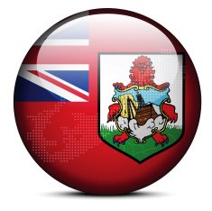Map with Dot Pattern on flag button of Bermuda