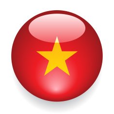 World Flag Button Vietnam
