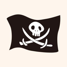 Pirate flags theme elements N13
