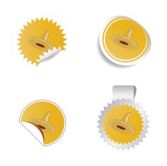 sombrero color vector