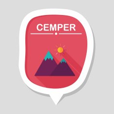 Mountain tourist flat icon with long shadow N12