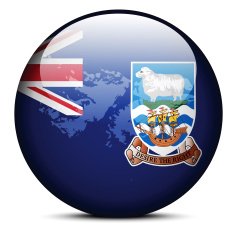 Map on flag button of Falkland Islands