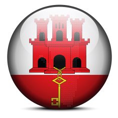 Map with Dot Pattern on flag button of Gibraltar N2