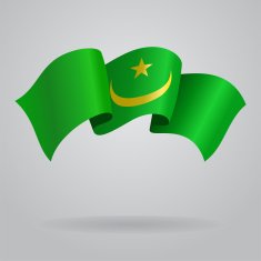 Mauritanian waving Flag Vector illustration