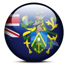 Map on flag button of Pitcairn Islands