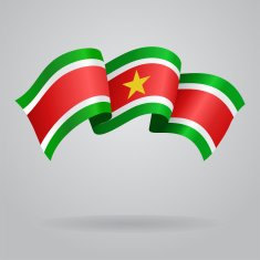 Surinamese waving Flag Vector illustration