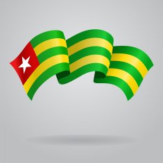 Togolese waving Flag Vector illustration