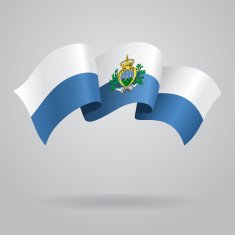 San Marino waving Flag Vector illustration
