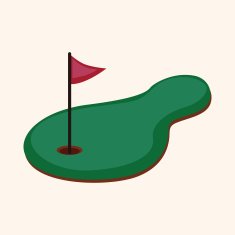 golf equipment theme elements N247
