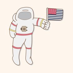 Space Astronaut theme elements vector eps10 N21