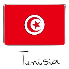 Tunisia flag doodle N2