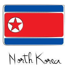 North Korea flag doodle N2