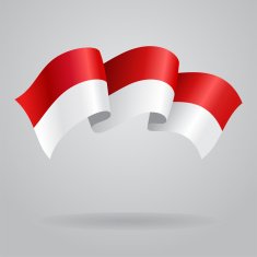 Indonesian waving Flag Vector illustration