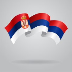 Serbian waving Flag Vector illustration