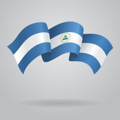 Nicaraguan waving Flag Vector illustration