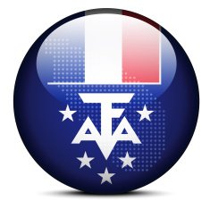 Map with Dot Pattern on flag button of Tromelin Island