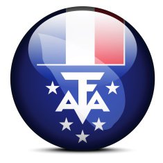 Map on flag button of Tromelin Island