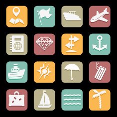Set of Sea Icons for any use Vector EPS10