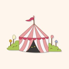 circus tent theme elements vector eps N13