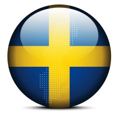 Map with Dot Pattern on flag button of Kingdom Sweden